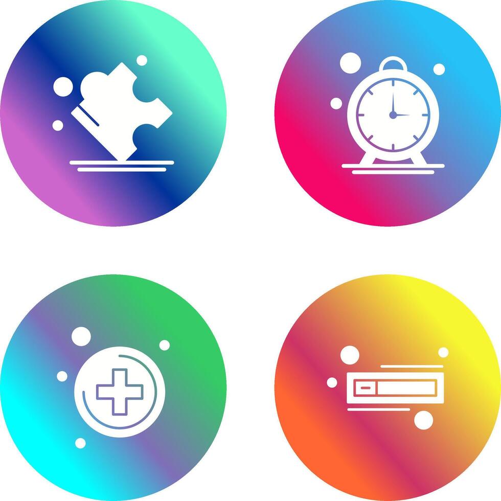Puzzle and Stop Watch Icon vector