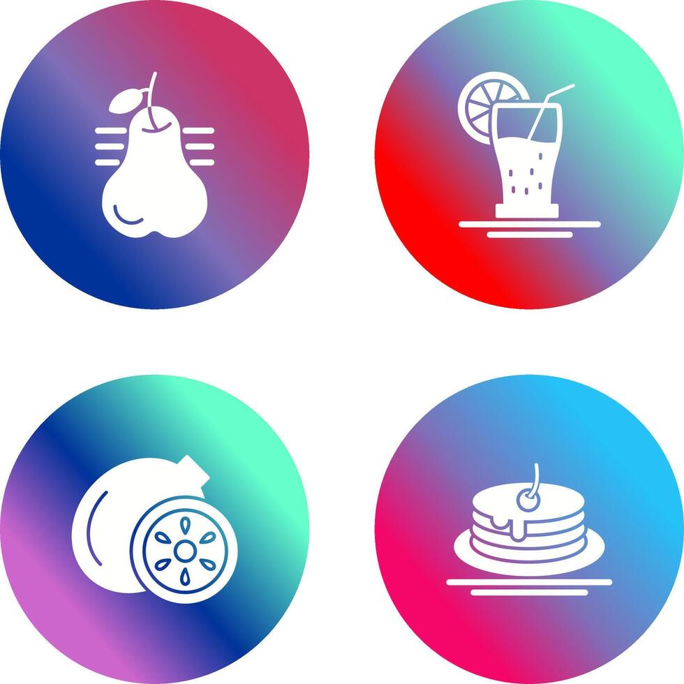 Pear and Orange Juice Icon vector