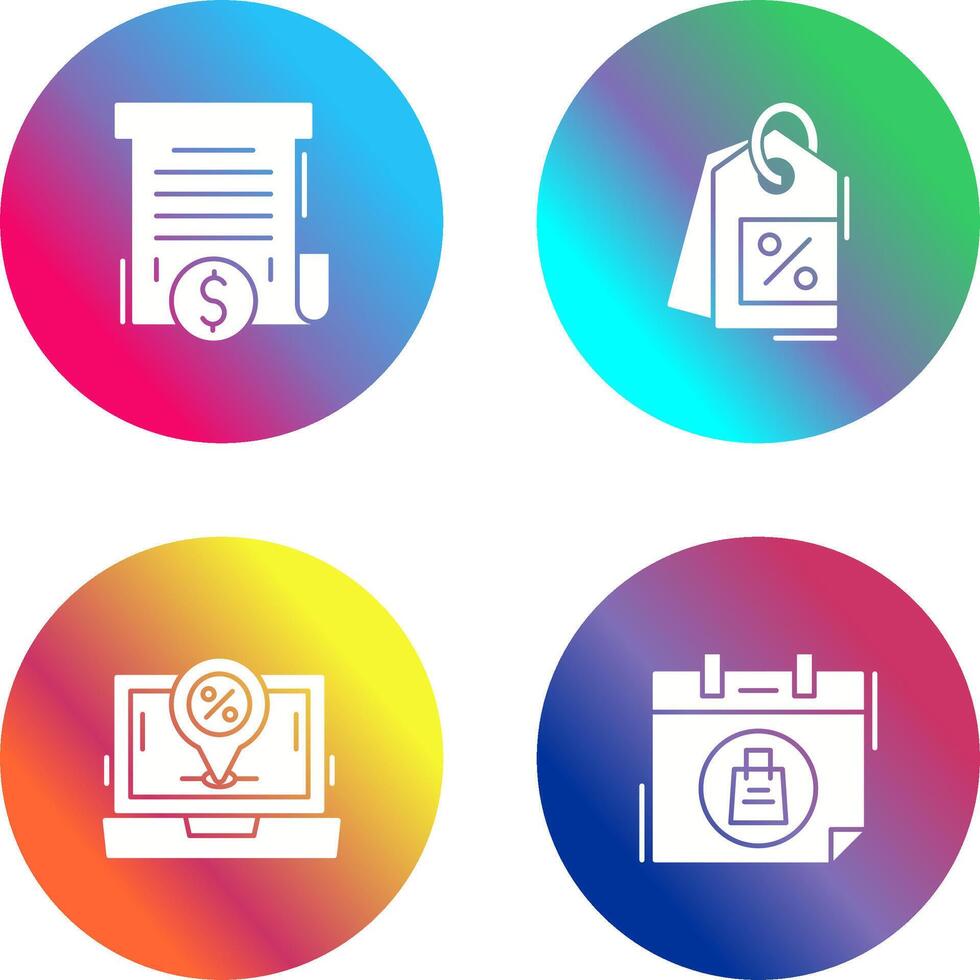 Bill and Price Tag Icon vector