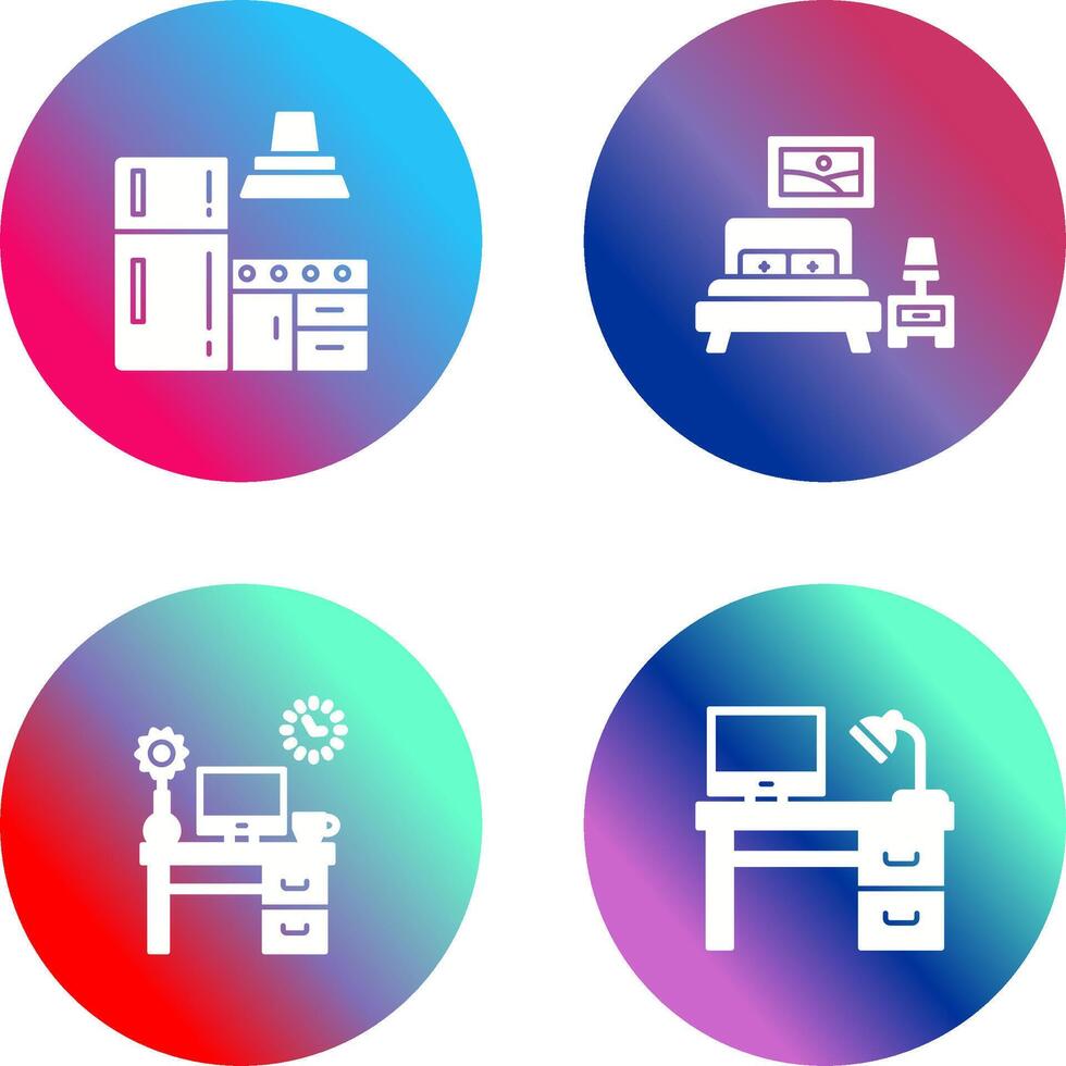 Kitchen and Bedroom Icon vector