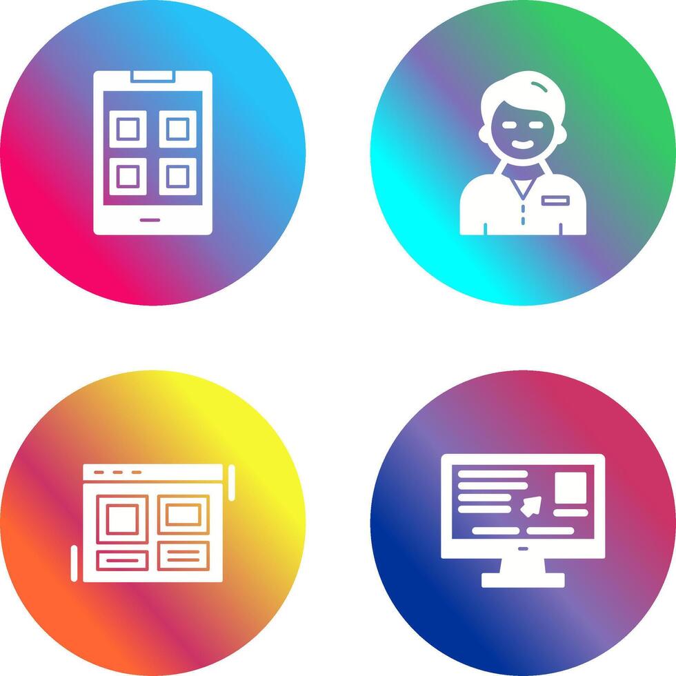 Apps and User person Icon vector
