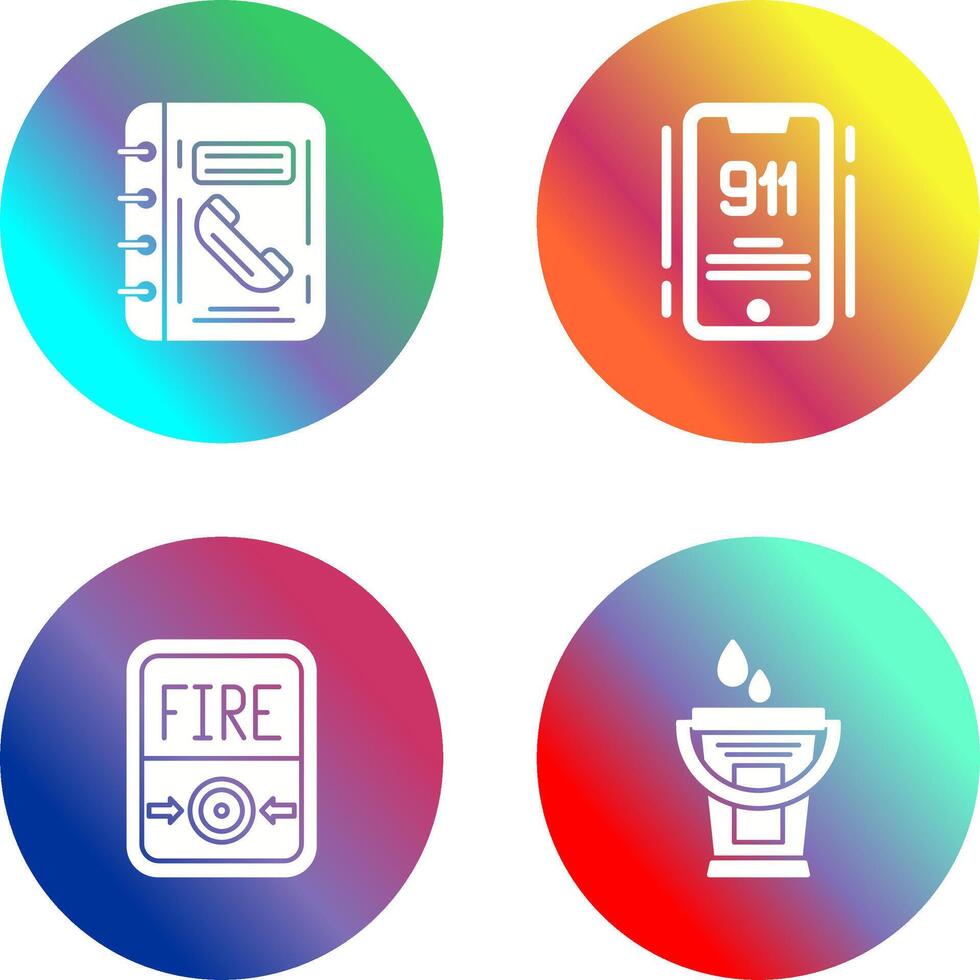 Phonebook and 911 Icon vector
