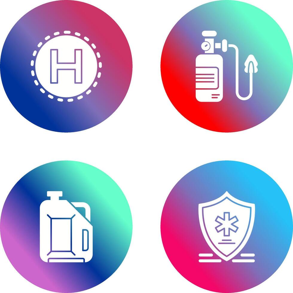 Helipad and Oxygen Icon vector