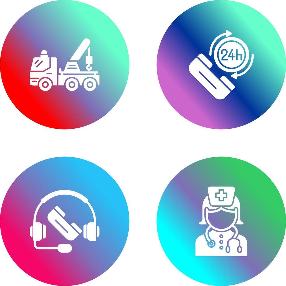 Crane and 24h Icon vector