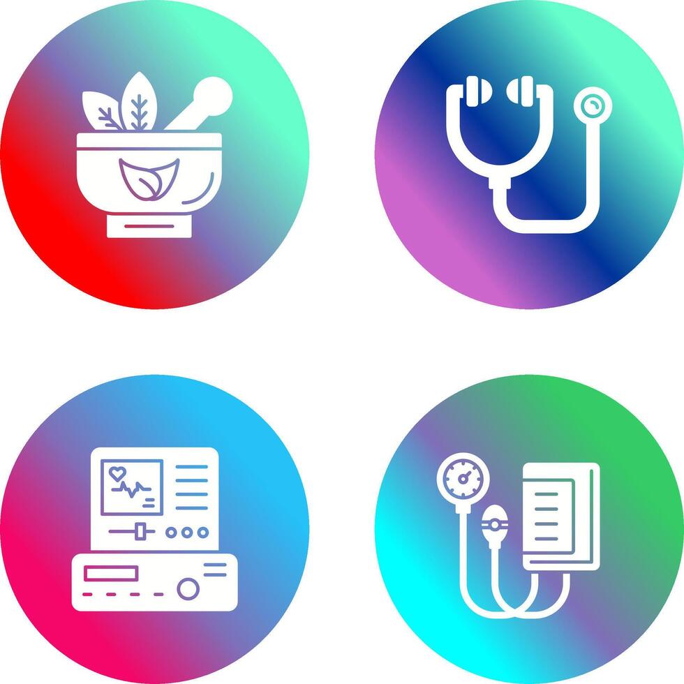 Ayurvedic and Stethoscope Icon vector