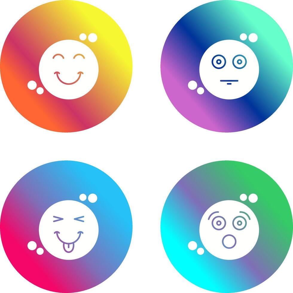 Smile and Neutral Icon vector
