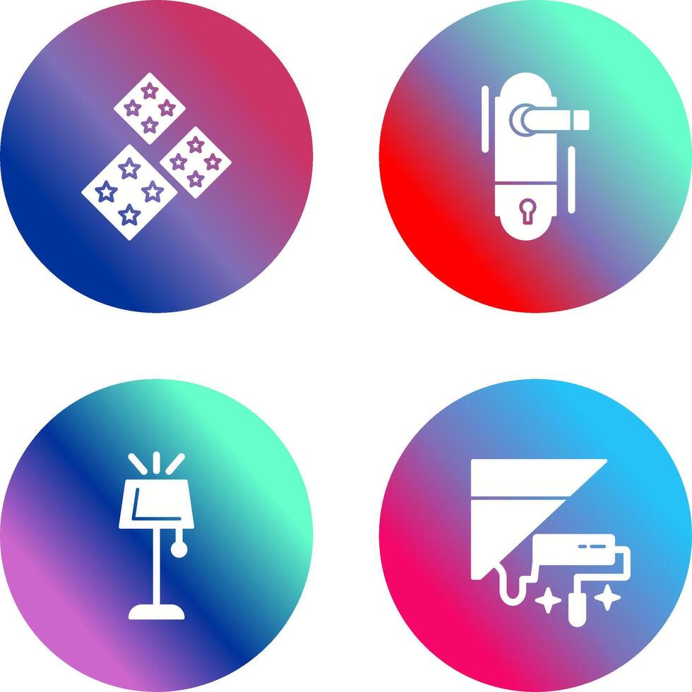 Tiles and Doorknob Icon vector