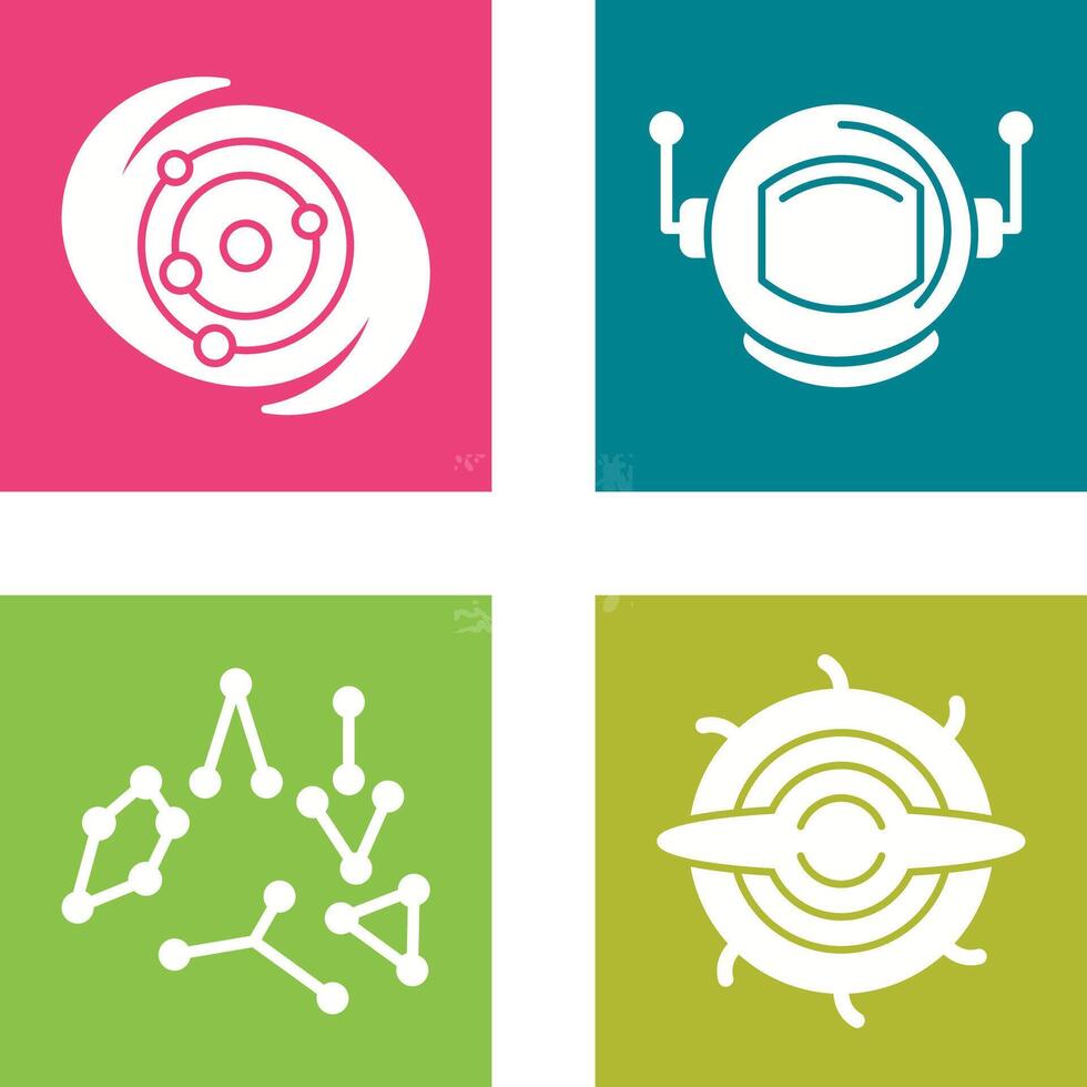 galaxy and astronaut Icon vector