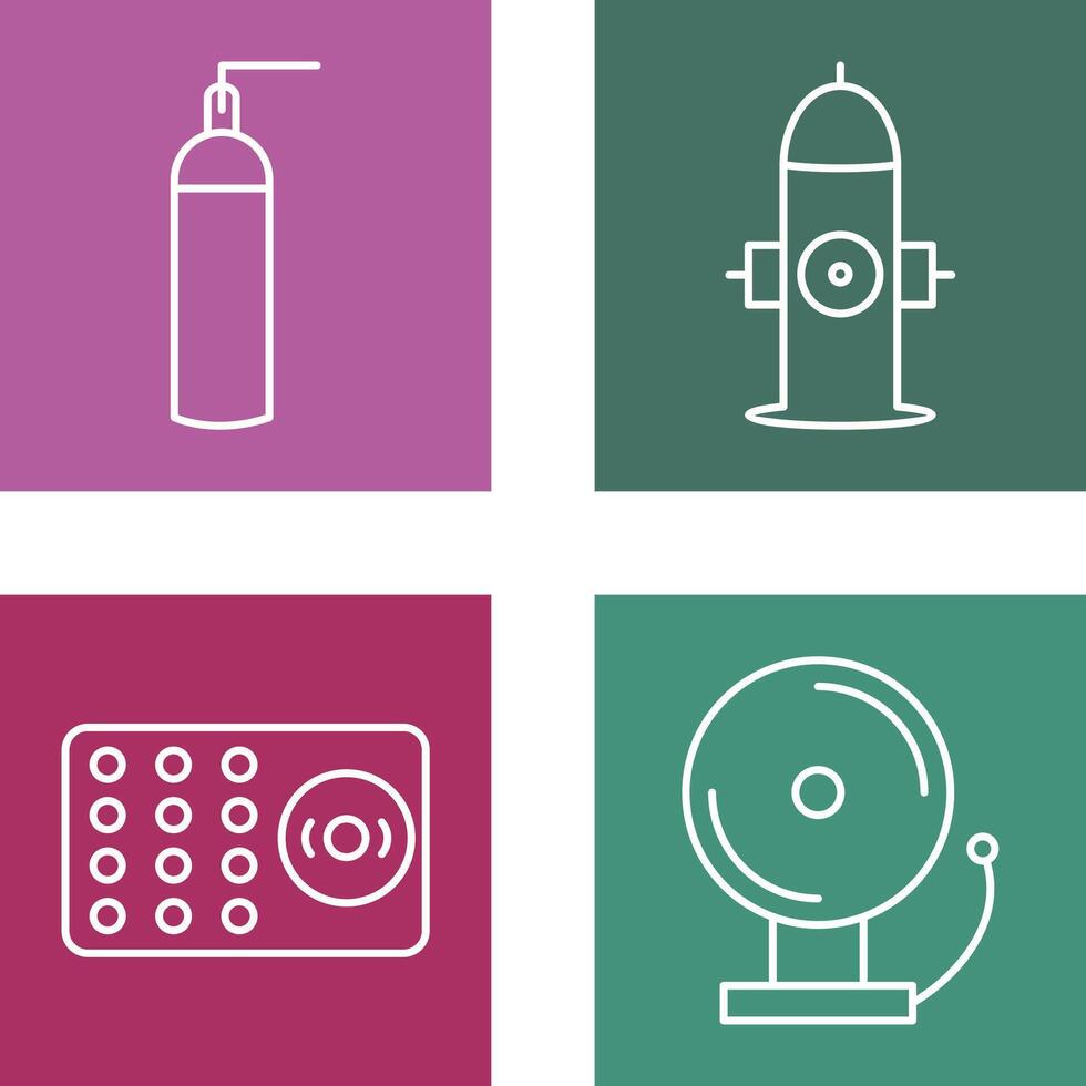 hydrant and oxygen tank Icon vector