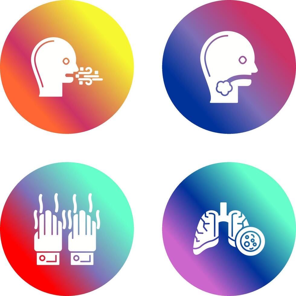 Bad Breath and Throat Cancer Icon vector