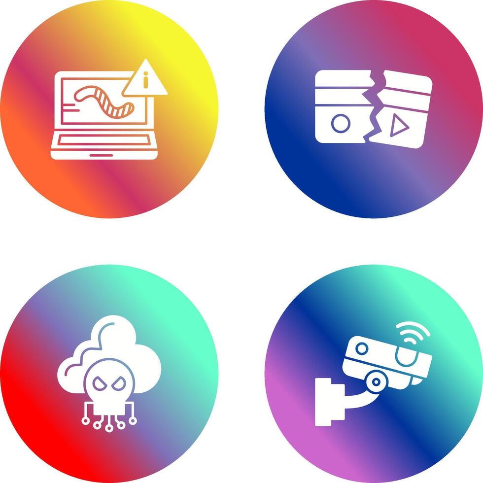 Worm and Broken Icon vector