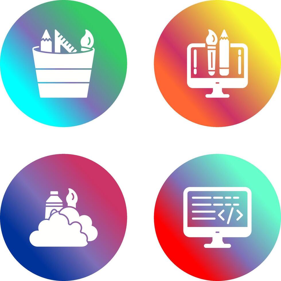 graphic tools and creative design Icon vector