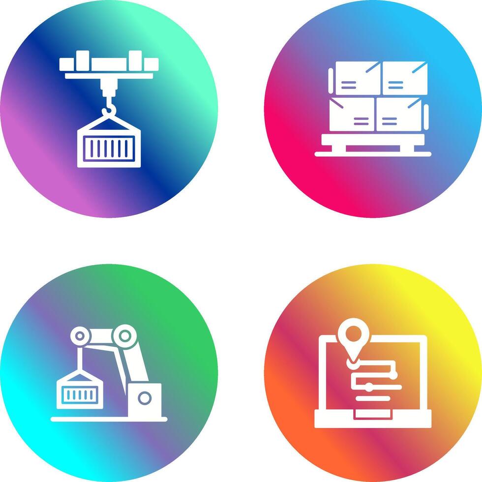 crane and stock Icon vector