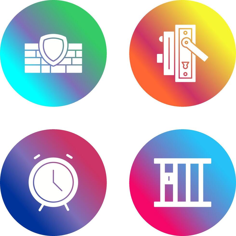 Firewall and Door Handle Icon vector