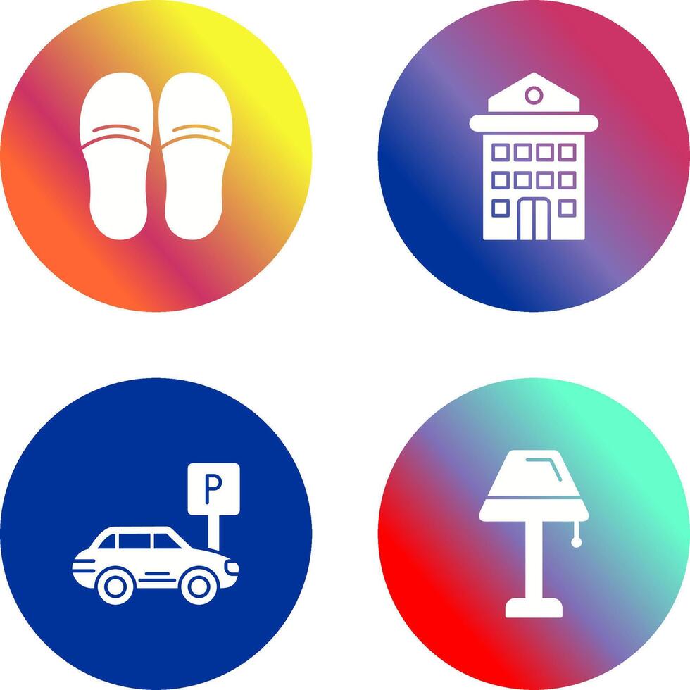 Slippers and Hotel Icon vector