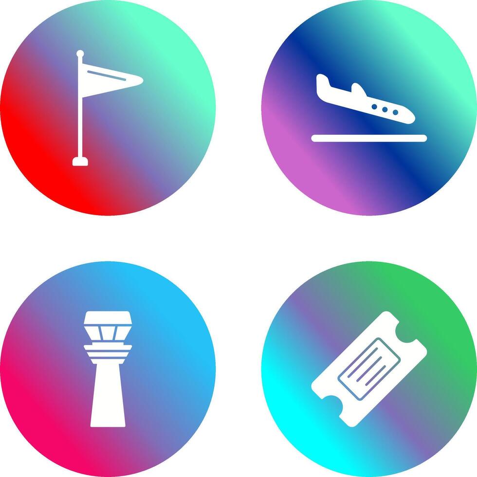 Wind Sign and Arrival Icon vector