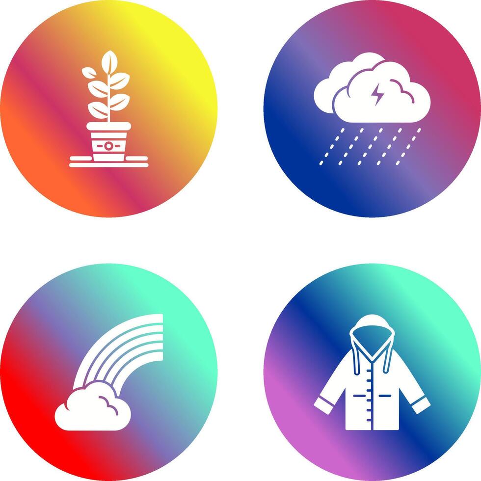 Planting and Rainy Day Icon vector