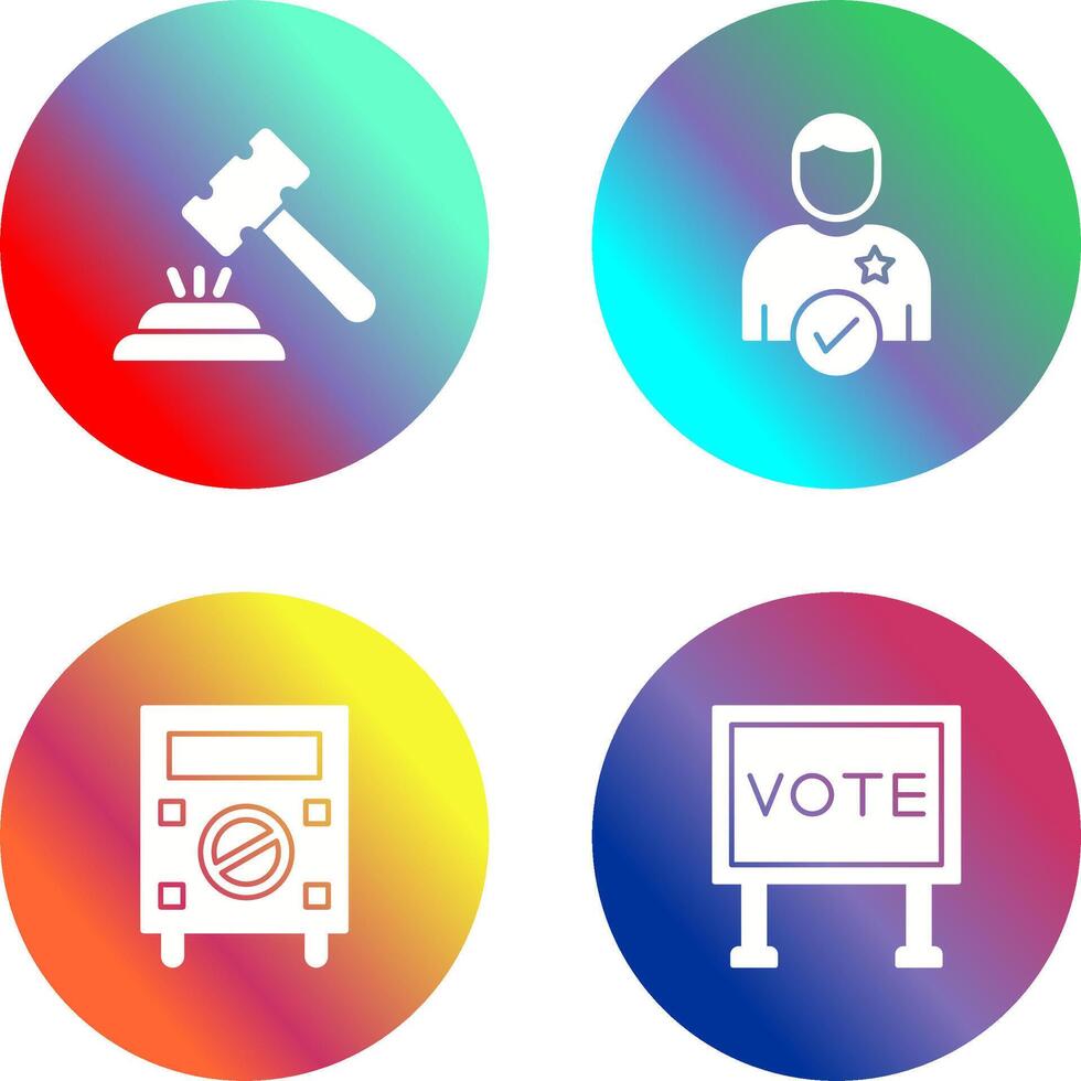 Gavel and Candidate Icon vector