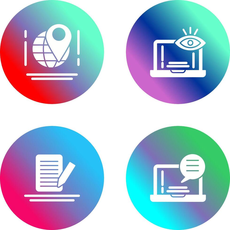 Map and Monitoring Icon vector