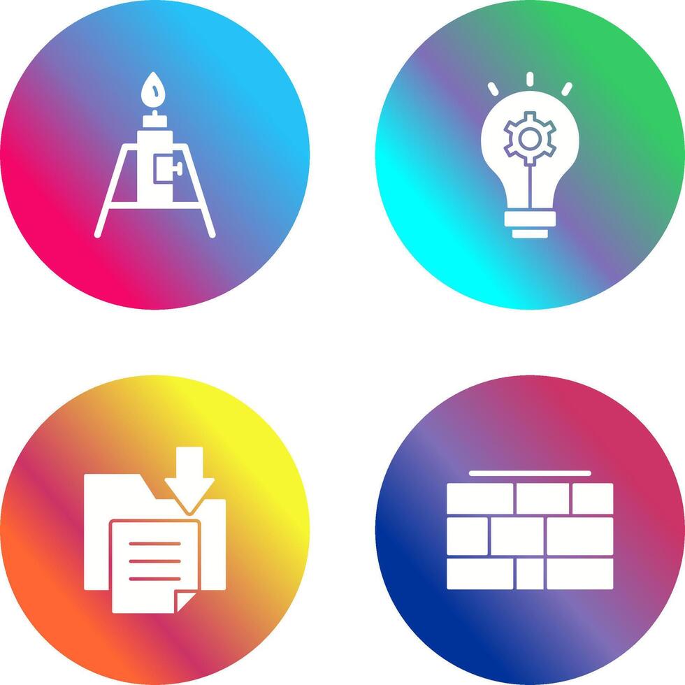 Burner and Idea Icon vector