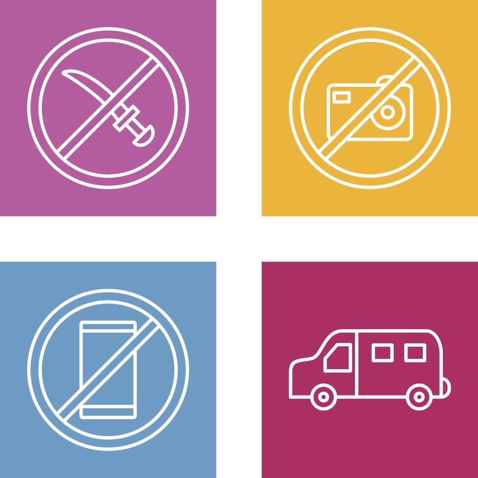 no weapons and no pictures Icon vector