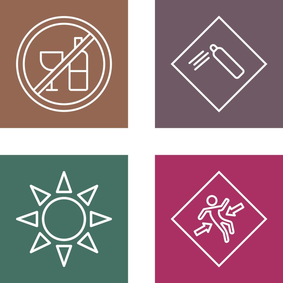 Pressurized cylinder And no drinking Icon vector