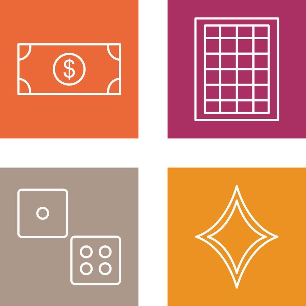 dollar bill and table of rates Icon vector