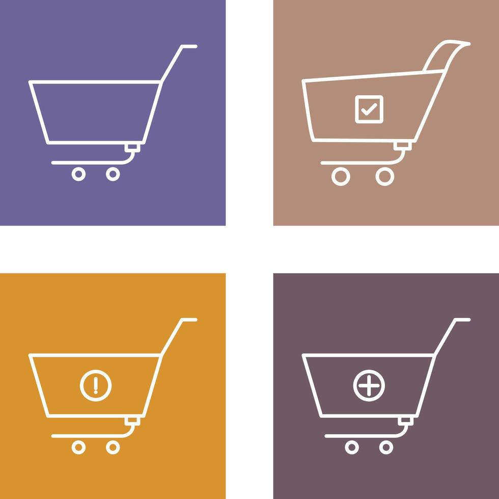 empty cart and confirm order Icon vector
