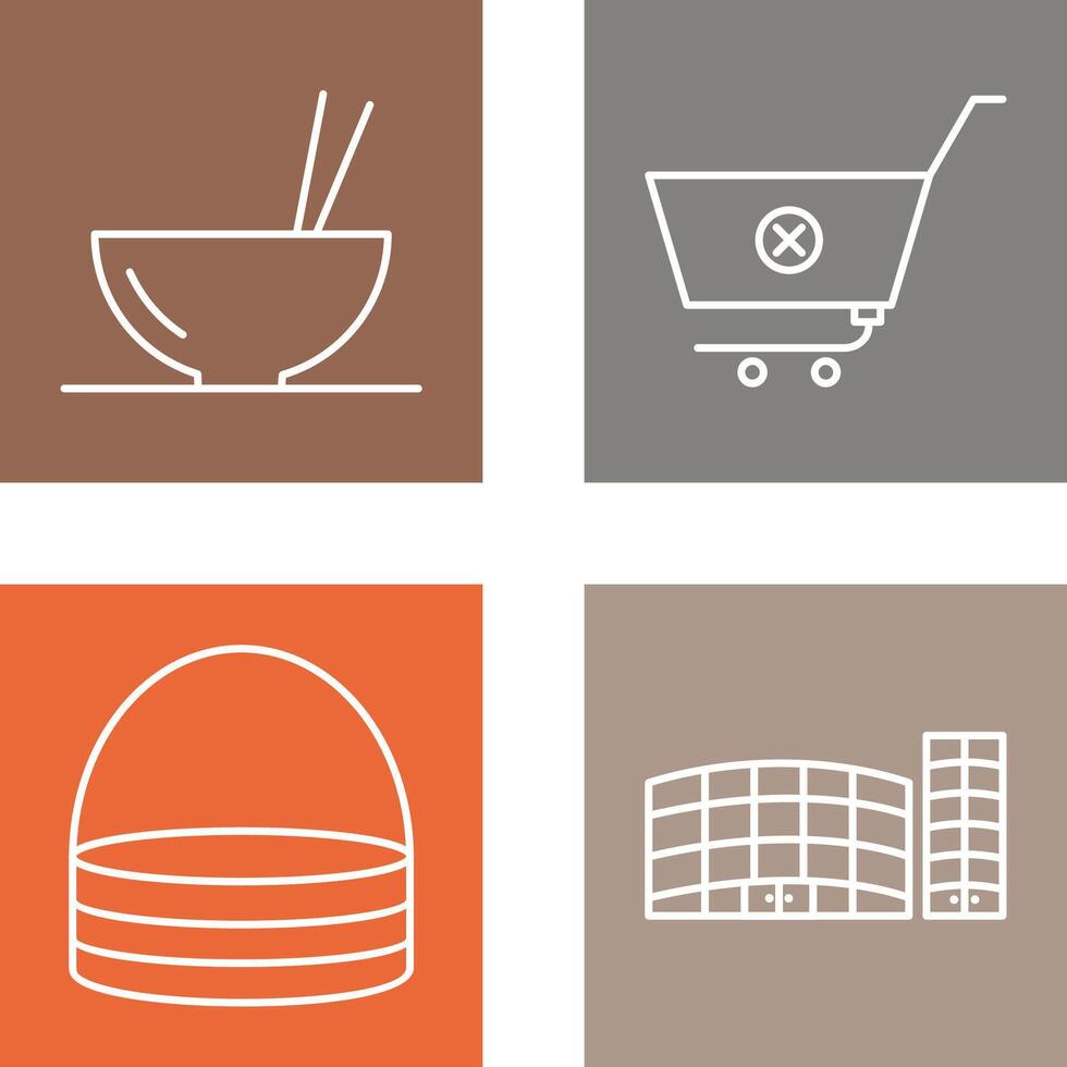 food and cancel order Icon vector