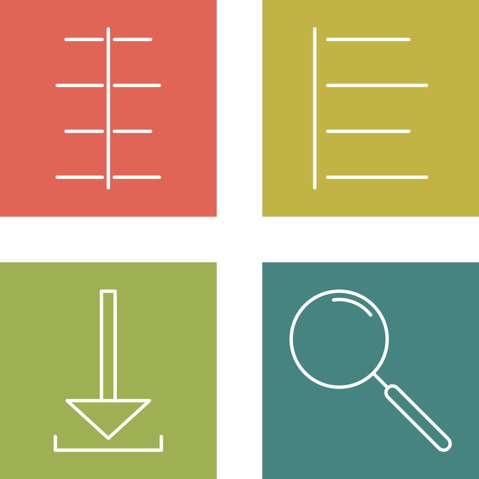 center align and left align Icon vector