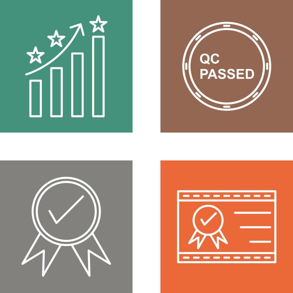 Reputation Management and QC Passed Icon vector