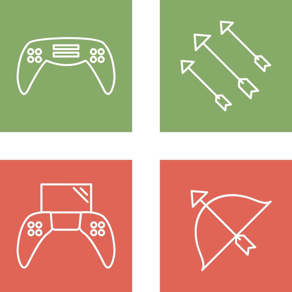 Gaming Console and Arrows Icon vector
