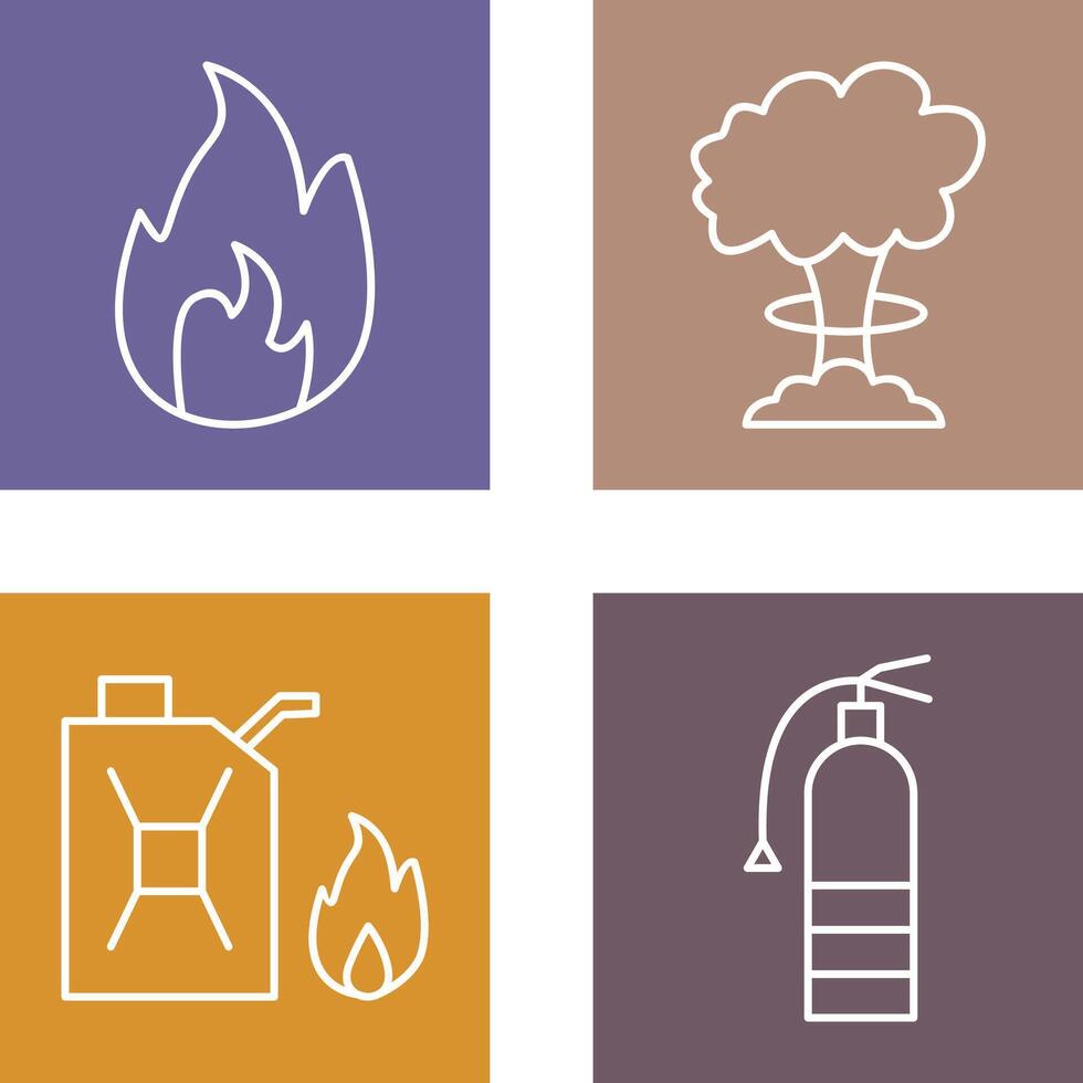 flame and bomb blast Icon vector