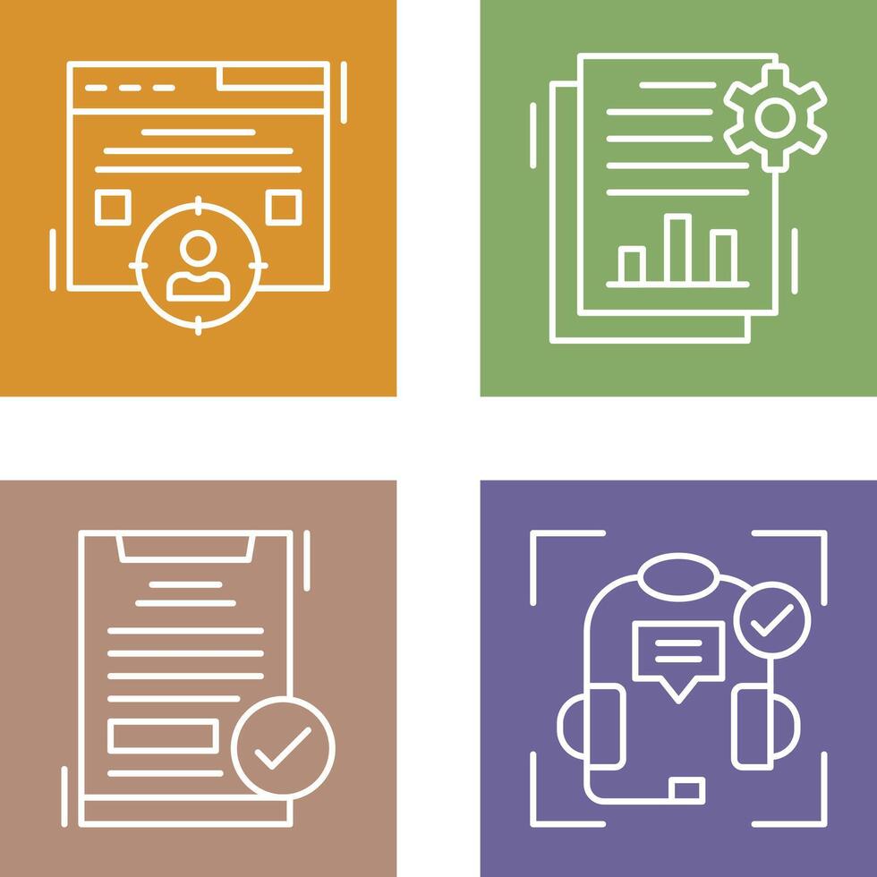Target Audience and SEO Report Icon vector