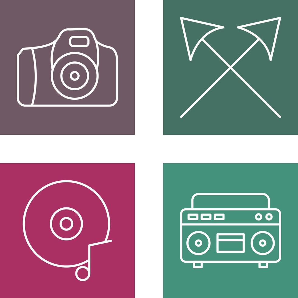 Camera and Arrows Icon vector