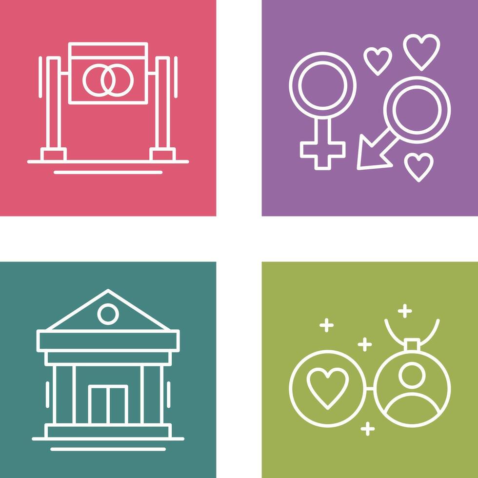 Wedding and Genders Icon vector