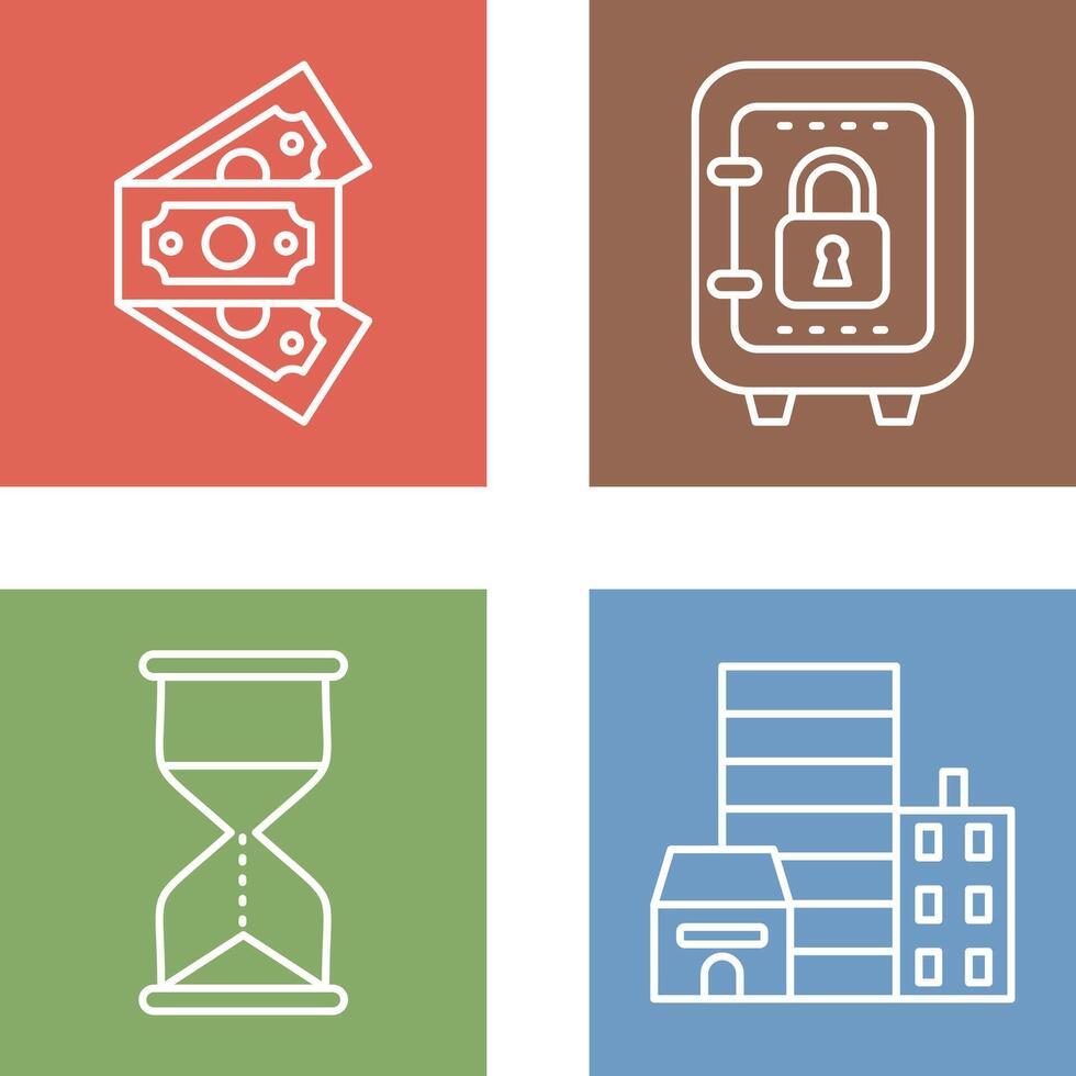 Money and Safe Box Icon vector