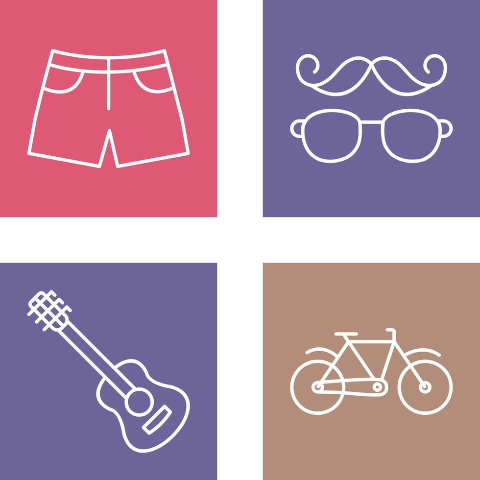 Hipster Style and Shorts Icon vector