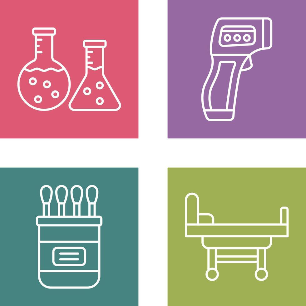 Flask and indicator Icon vector