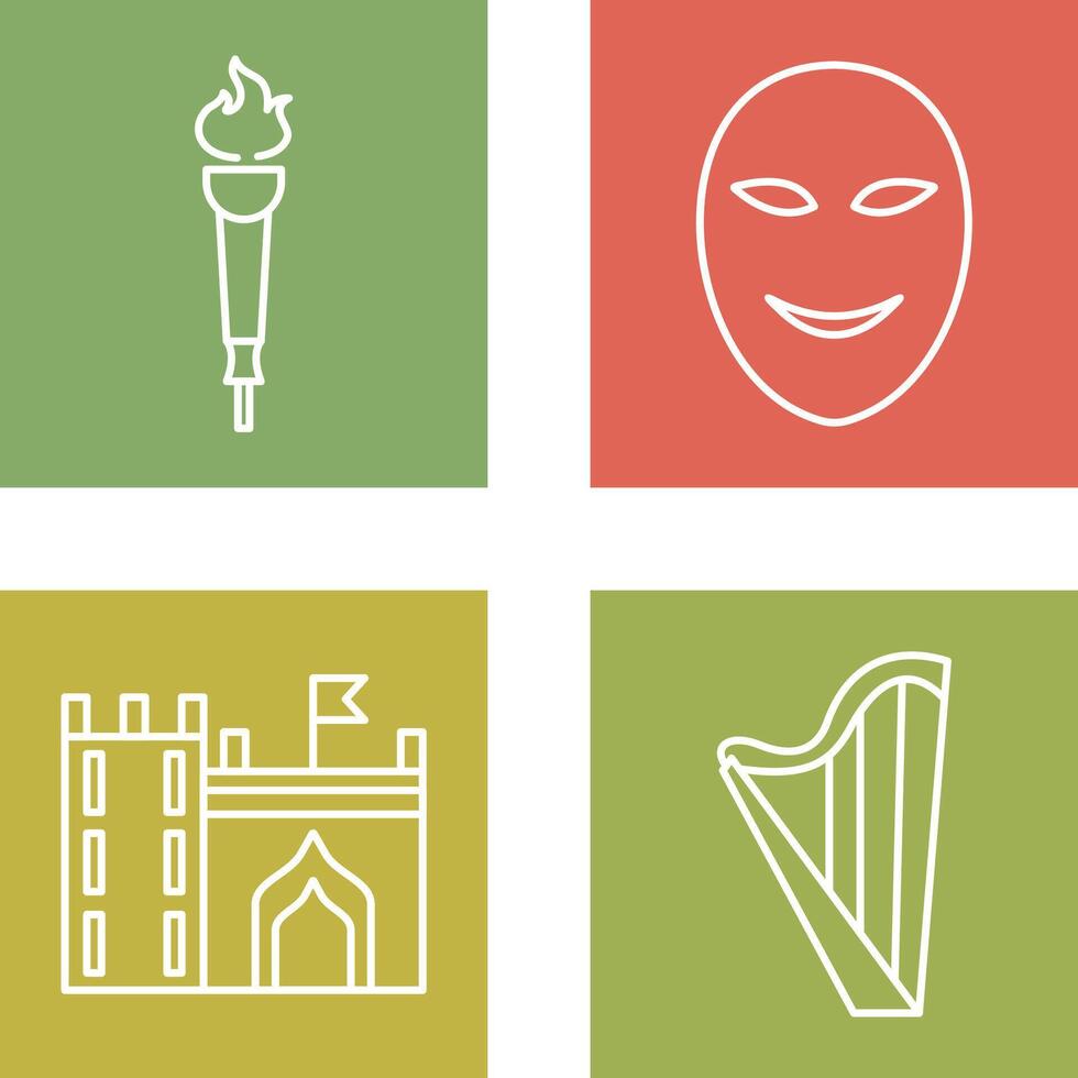 Museum Torch and Ancient Icon vector