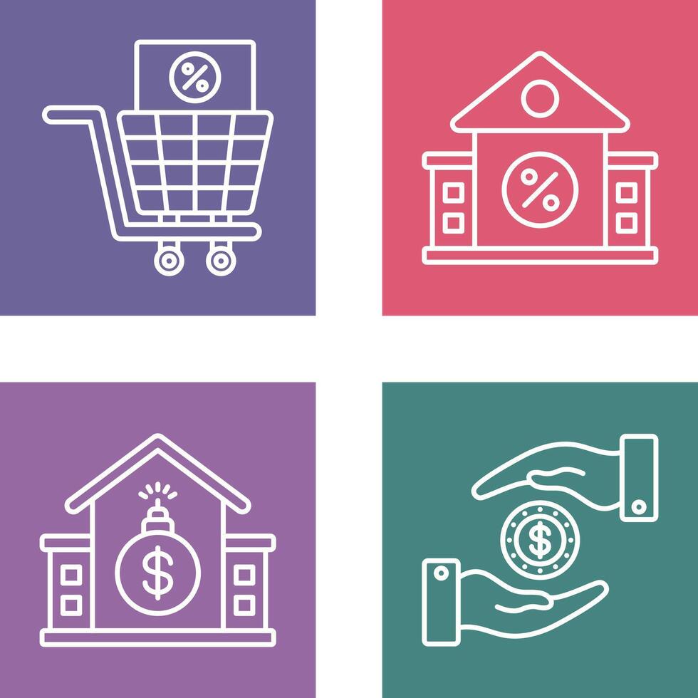 Shopping Tax and estate Icon vector