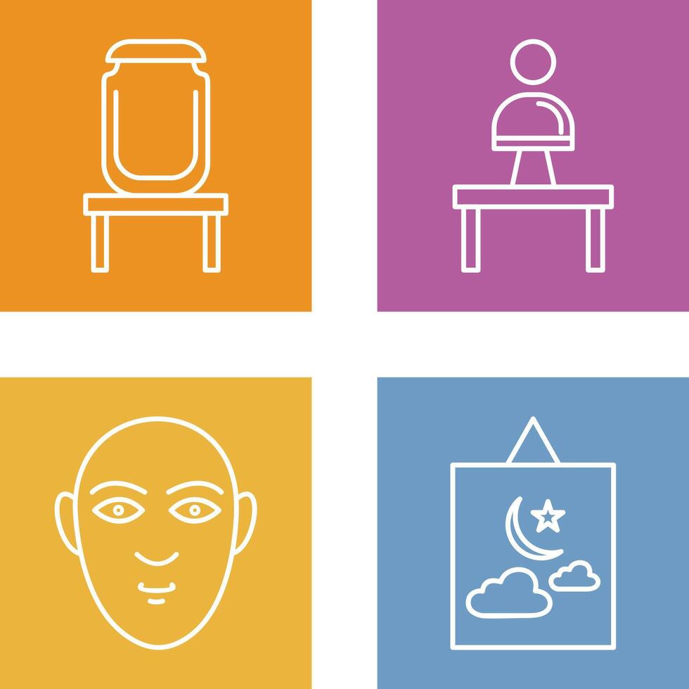Jar on Display and Monument Icon vector