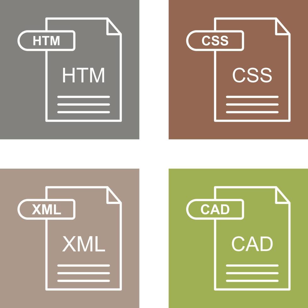 HTM and CSS Icon vector
