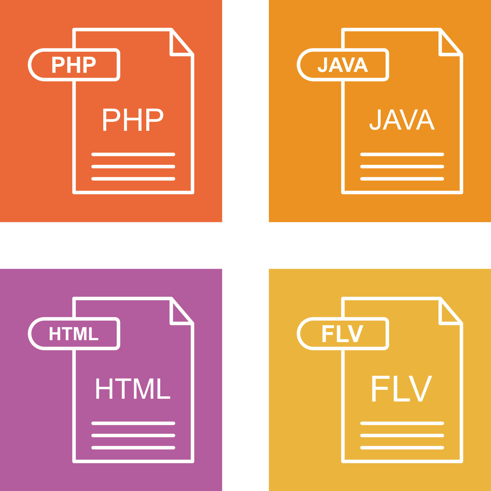 PHP and Java Icon 44670374 Vector Art at Vecteezy