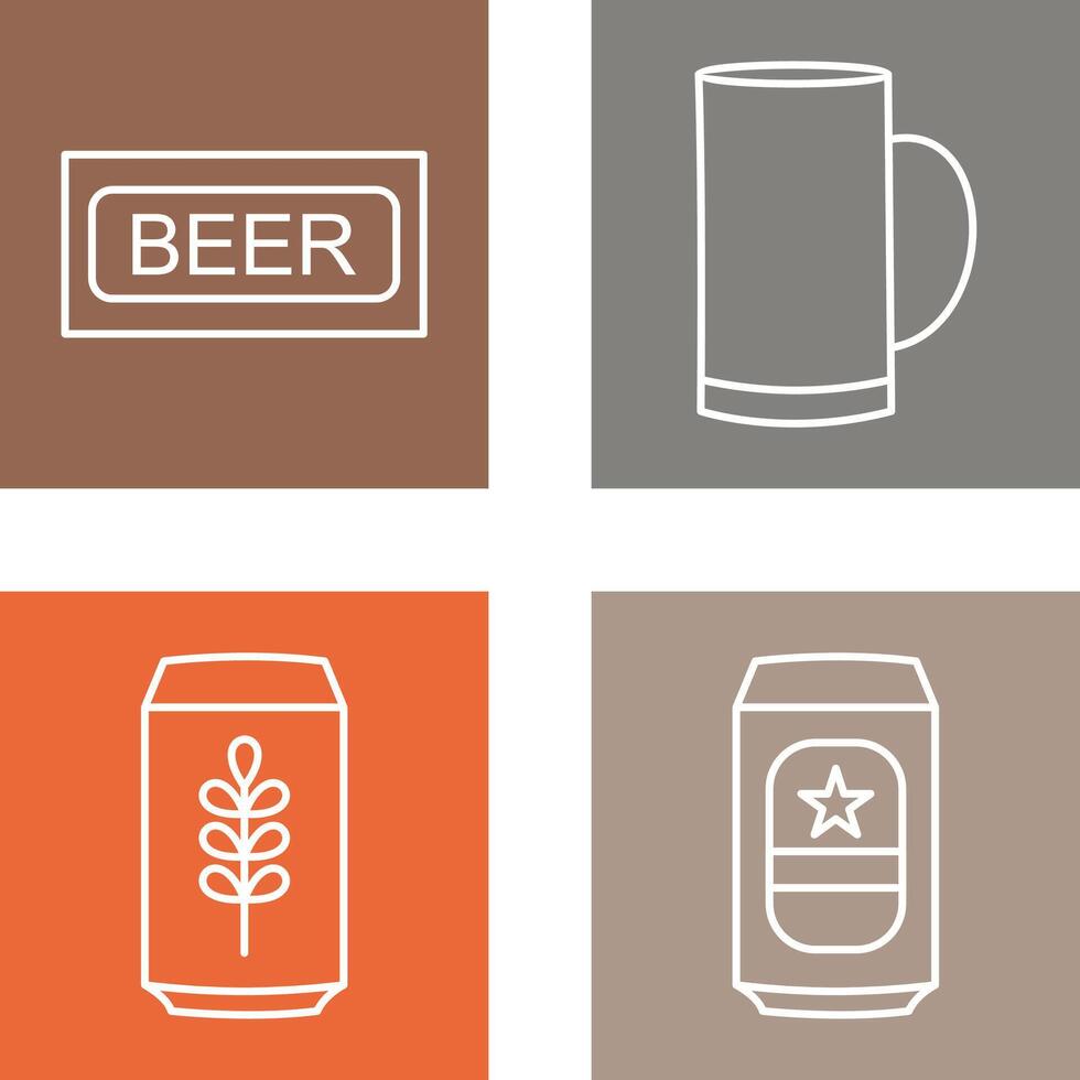 Beer Sign and Beer Mug Icon vector