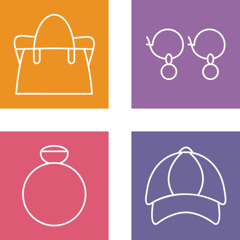 Bag and Earrings Icon vector