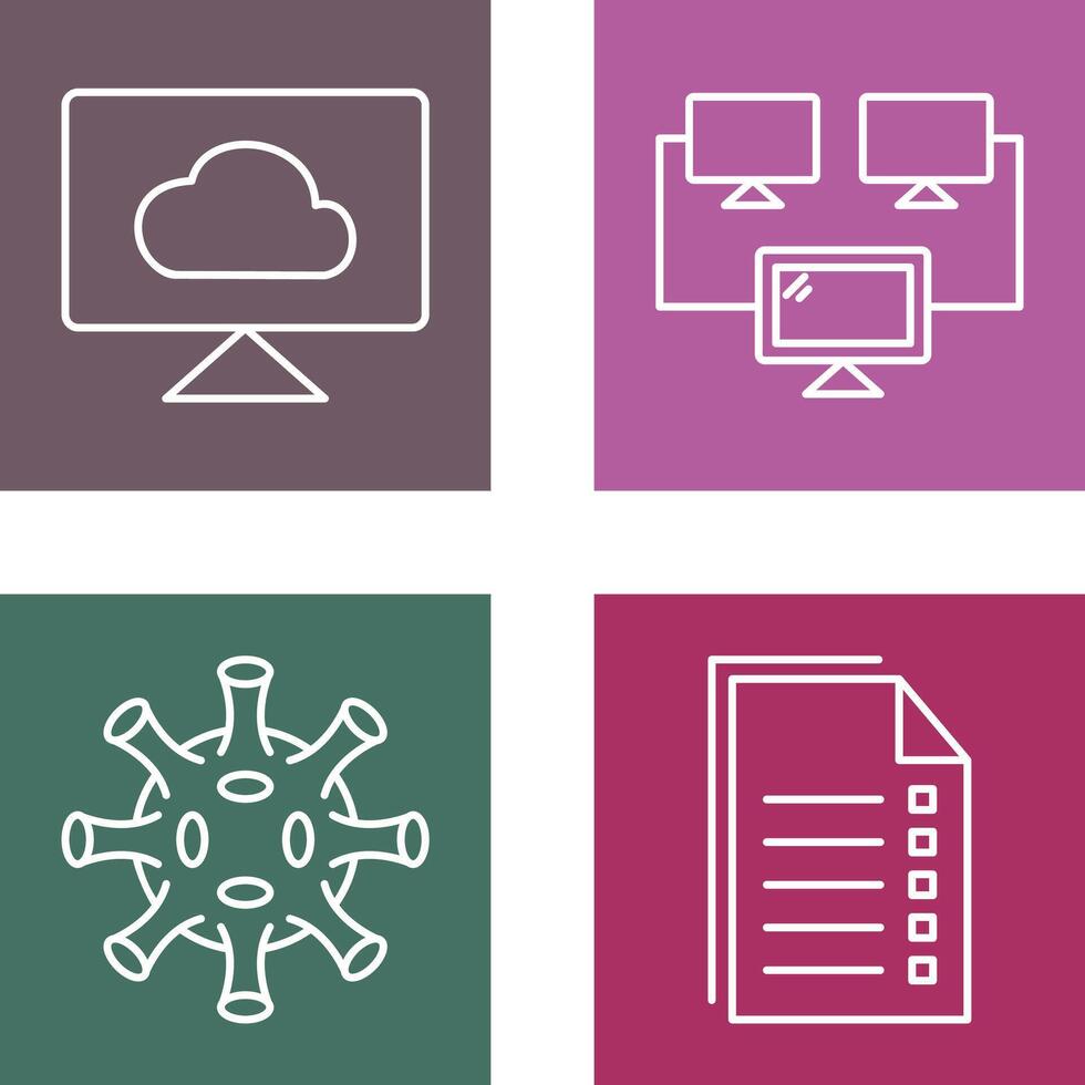 Cloud Systems and Connected Icon vector