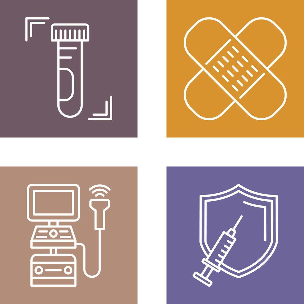 Test Tube and Wound Icon vector