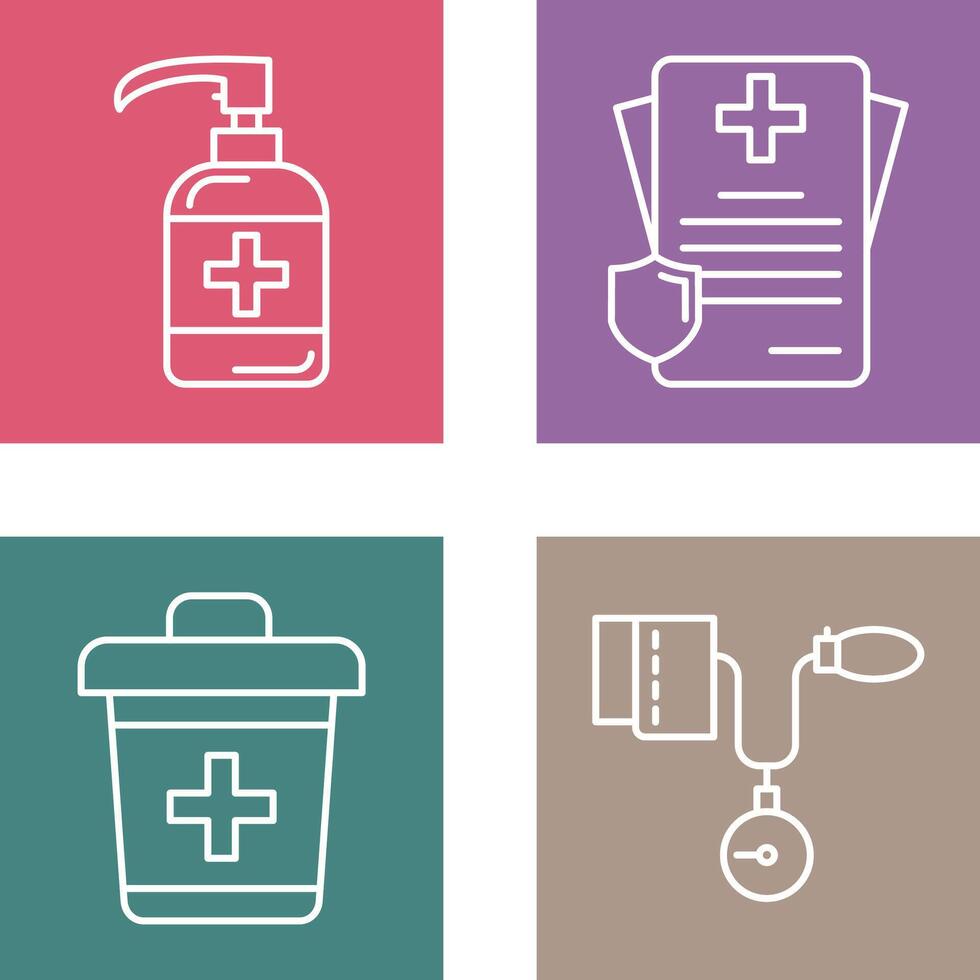 Sanitizer and Receipt Icon vector