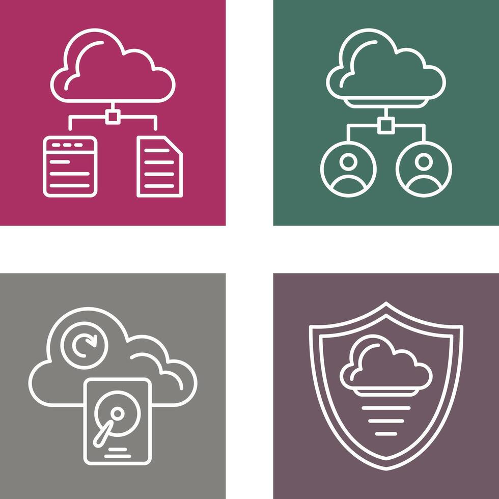 File and Cloud Icon vector